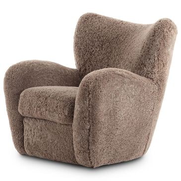 Four Hands Amelie Arm Chair in Taupe Shearling, , large
