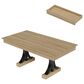 GARVEE 71" Rectangular Dining Table with Two Storage Drawers in Aged Natural - Table Only, , large