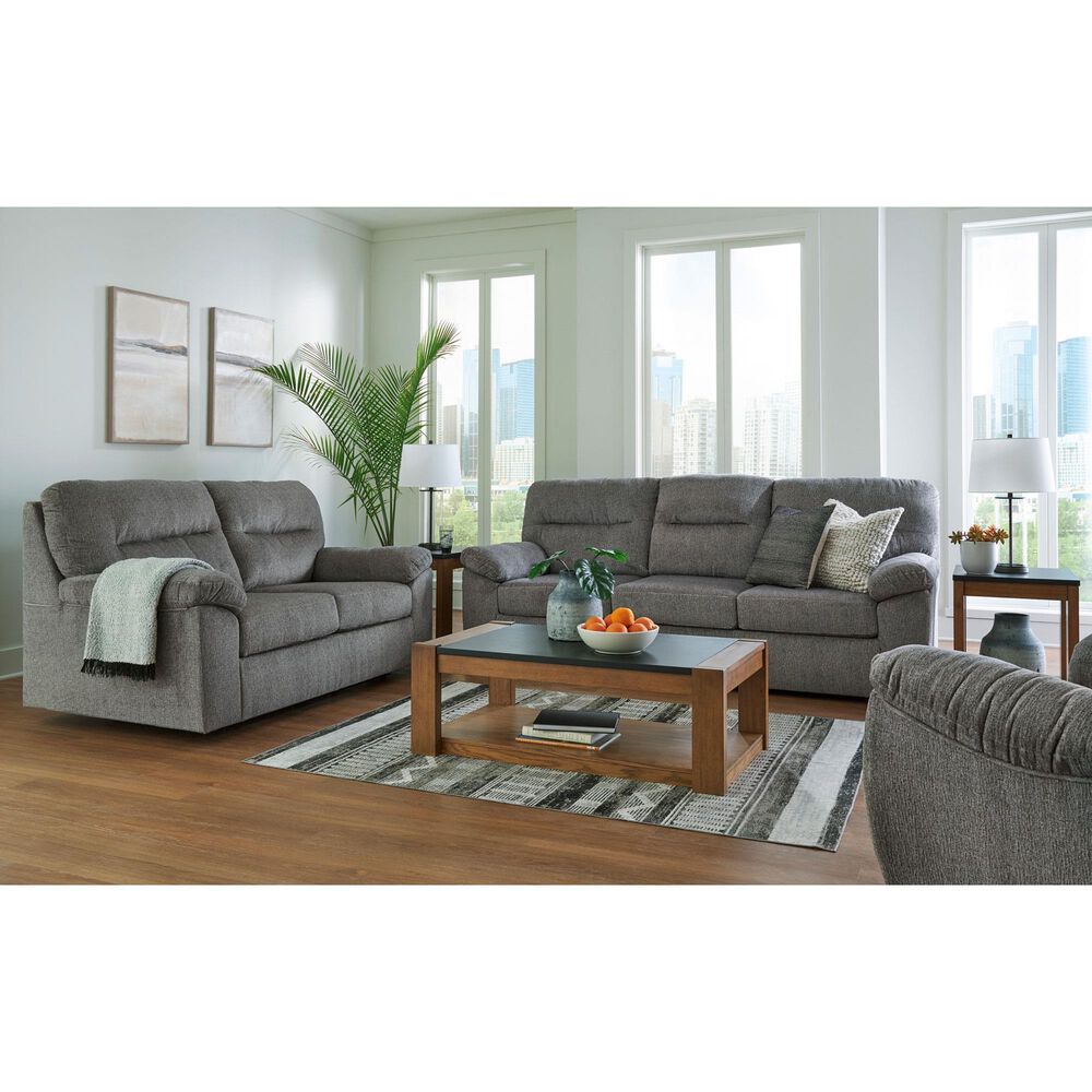 Ashley Bindura Manual Reclining Glider Loveseat in Mineral, , large