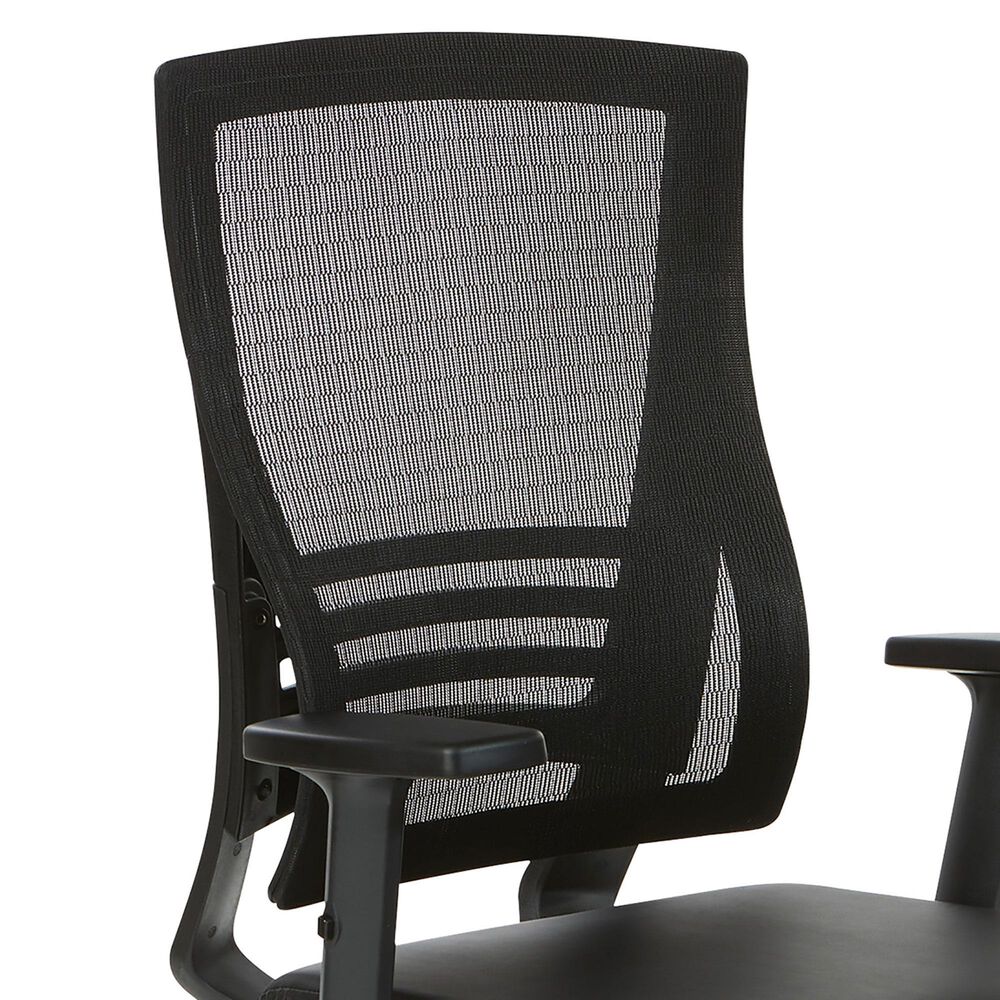 OSP Home Office Chair with Black Cushion with Chrome Finish, , large