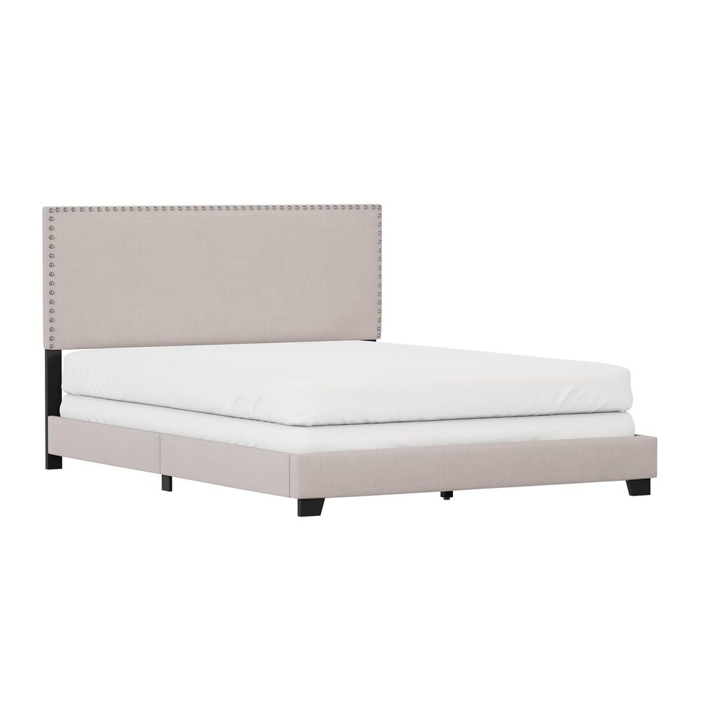 Richlands Furniture Willow Queen Upholstered Panel Bed in Gray Fog, , large