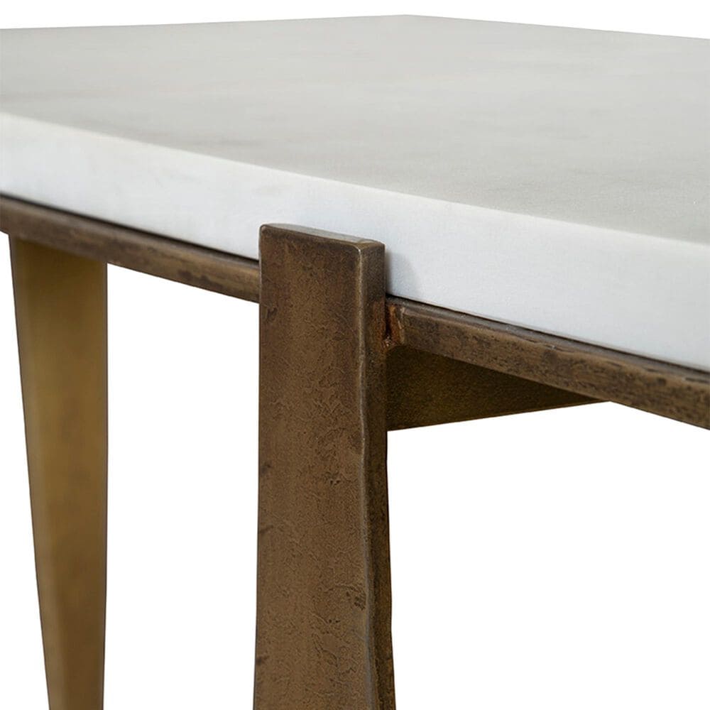 Timeless Designs Josie Console in Antique Brass and White, , large