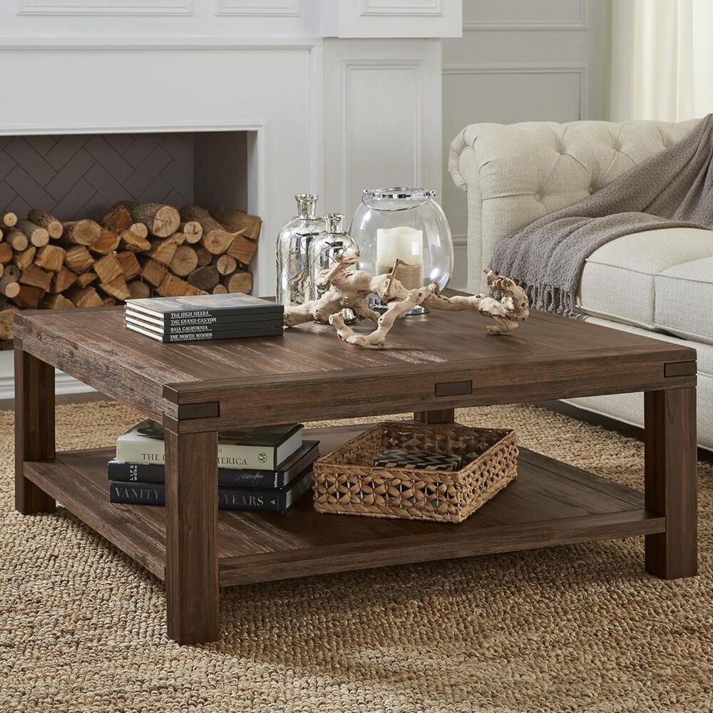 Urban Home Meadow Coffee Table in Brick Brown Nebraska Furniture Mart