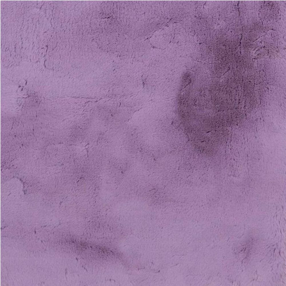 Linon Maven Faux Rabbit 5&#39; x 7&#39; Lavender Area Rug, , large