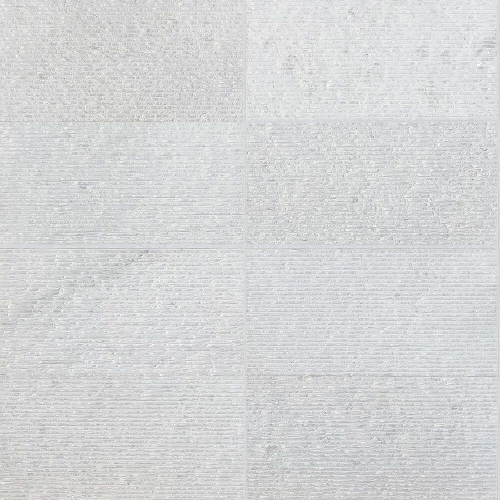 Soho Studio Carvina Carved Cube Bianco Ice White 12" x 24" Marble Tile, , large