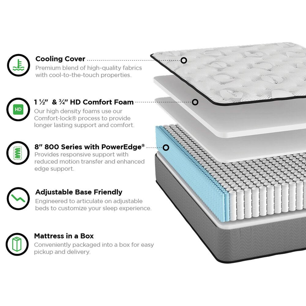 Southerland Iris Medium Twin Mattress with High Profile Box Spring, , large