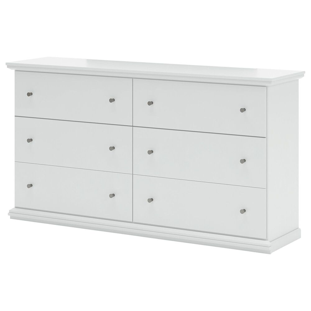 Ashley Bostwick Shoals 6-Drawer Dresser in White, , large