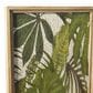 Maple and Jade 17" x 25" Leaf Tropical Home Wall Decor with Frame in Brown, Green and White (Set of 2), , large