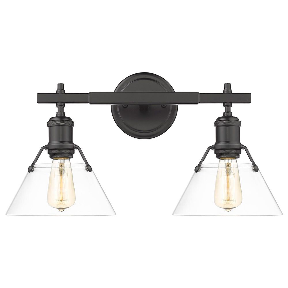 Golden Lighting Orwell 2-Light Bath Vanity in Matte Black, , large
