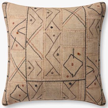 Loloi 22" Square Throw Pillow in Beige and Multicolor, , large