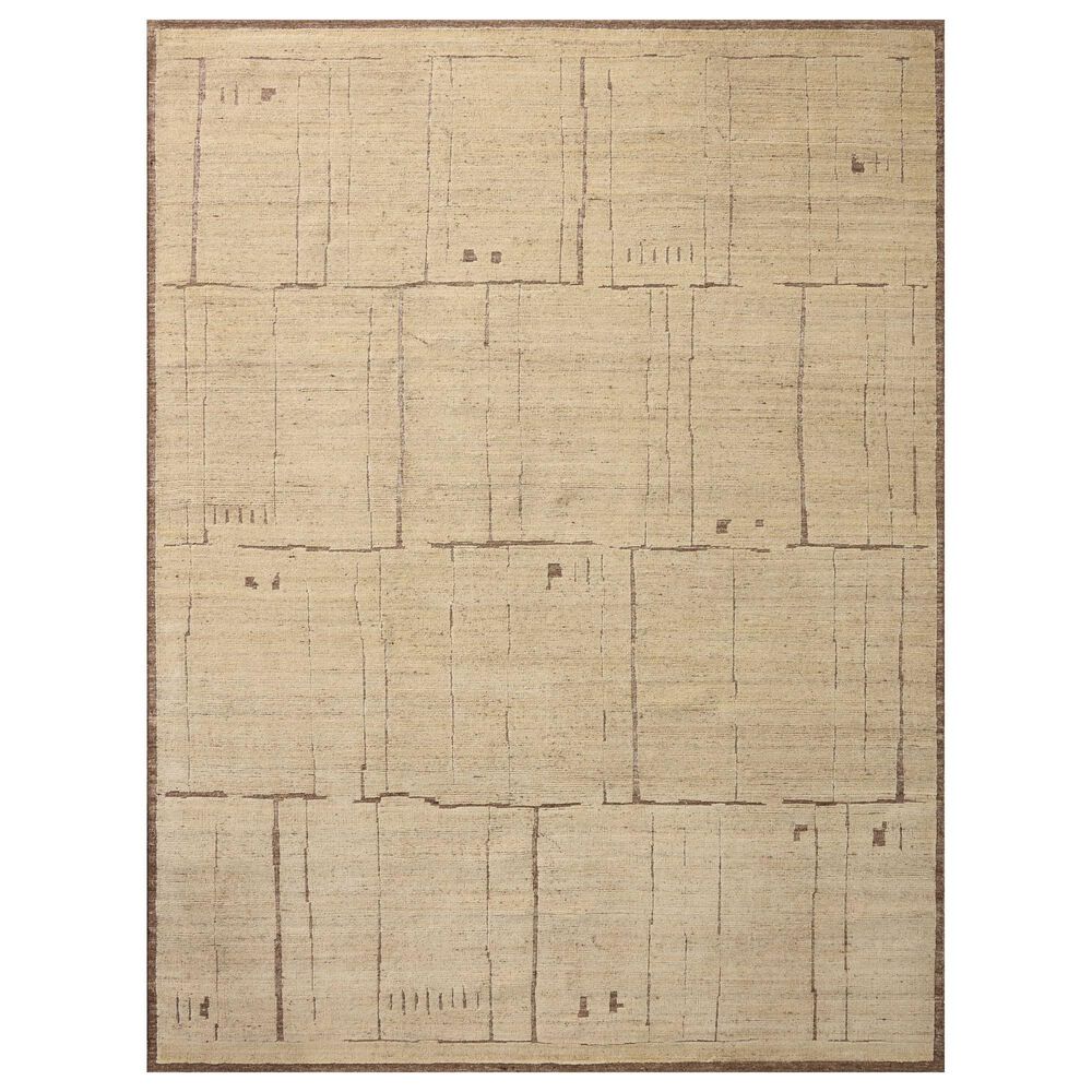 Loloi Beckham Brown and Antique Ivory 7"9" x 9"9" Area Rug, , large