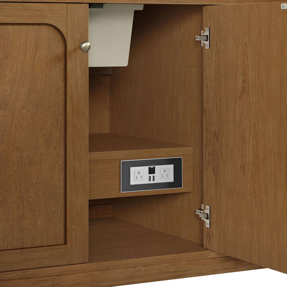 James Martin Laurent 60" Single Bathroom Vanity in Honey Oak with 3 cm Tajnar Eclos Top and Rectangular Sink, , large