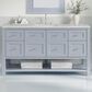 James Martin Vanities Breckenridge 60" Single Bathroom Vanity in Serenity Blue with 3 cm Eternal Jasmine Pearl Quartz Top, Rectangular Sink and FreePower Wireless Charger, , large