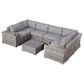Hearth and Haven 7-Piece Outdoor Sectional Set in Gray, , large
