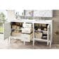 James Martin Vanities Addison 60" Double Bathroom Vanity in Glossy White with 3 cm Carrara White Marble Top and Rectangular Sinks, , large