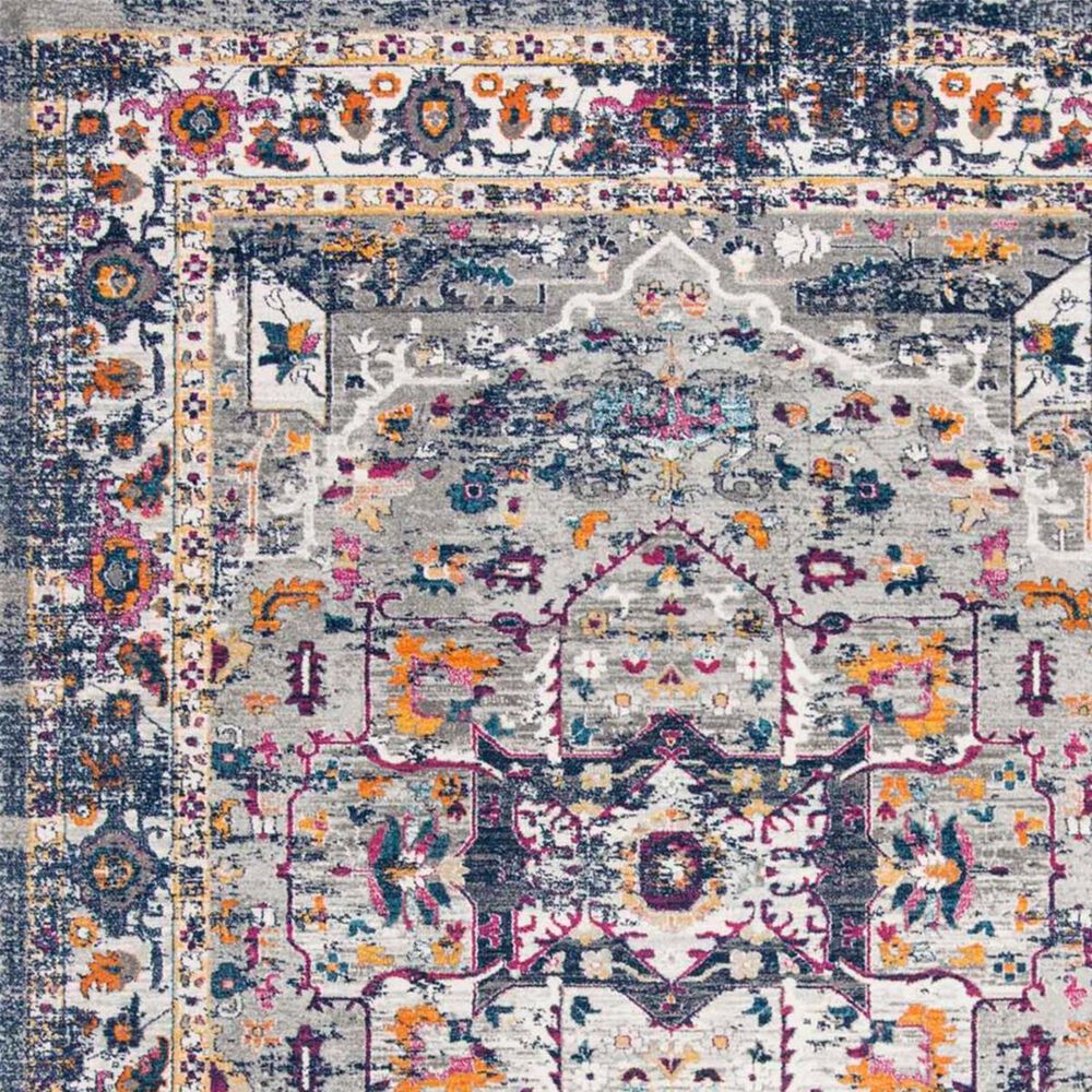 Safavieh Evoke EVK275G 2&#39;2&quot; x 7&#39; Grey and Navy Runner, , large