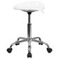 Flash Furniture Vibrant Tractor Seat Stool in White, , large