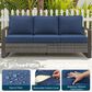 Sunwell Garden 4-Piece Patio Fire Pit Set in Navy, , large