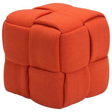 Zuo Modern Checks Ottoman in Orange, , large