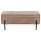 Lumisource Daniella Storage Bench with Brown Cushion in Black, , large