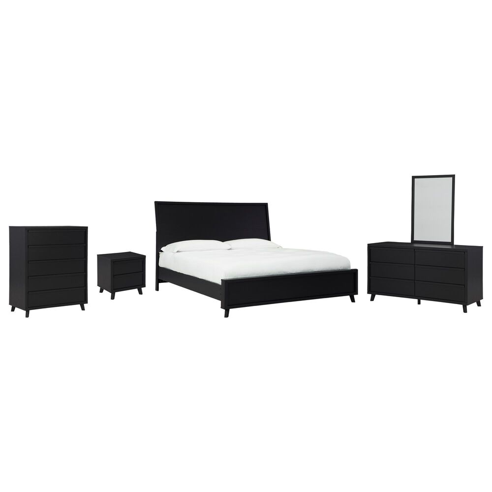 Ashley Danziar 5-Piece Queen Bedroom Set in Matte Black, , large