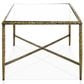 Furniture of America Lalia Coffee Table with Tempered Glass Top and Bullnose Edge in Matte Gold, , large