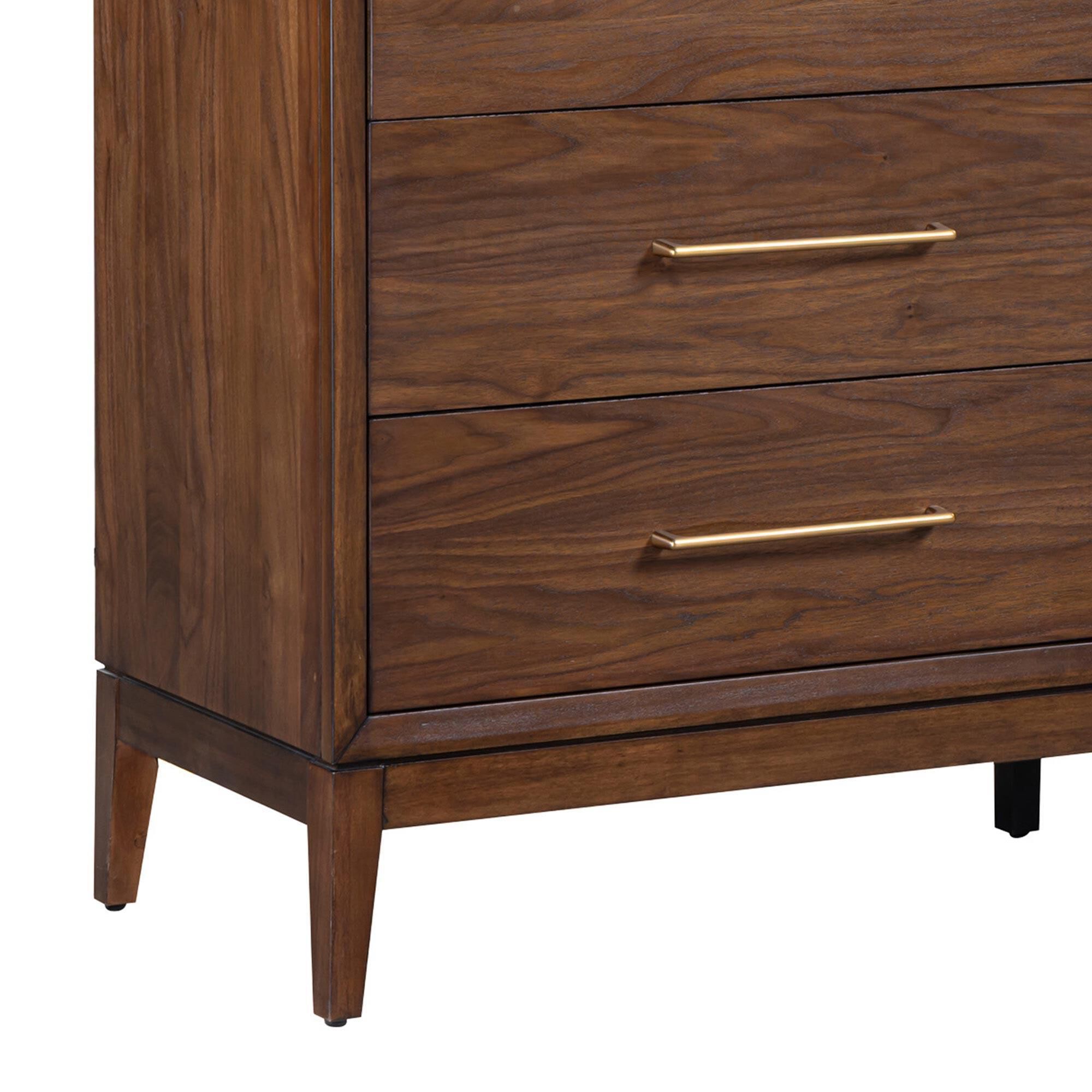 Riva Ridge Jasper 6 Drawer Contemporary Dresser Only in Modern Walnut