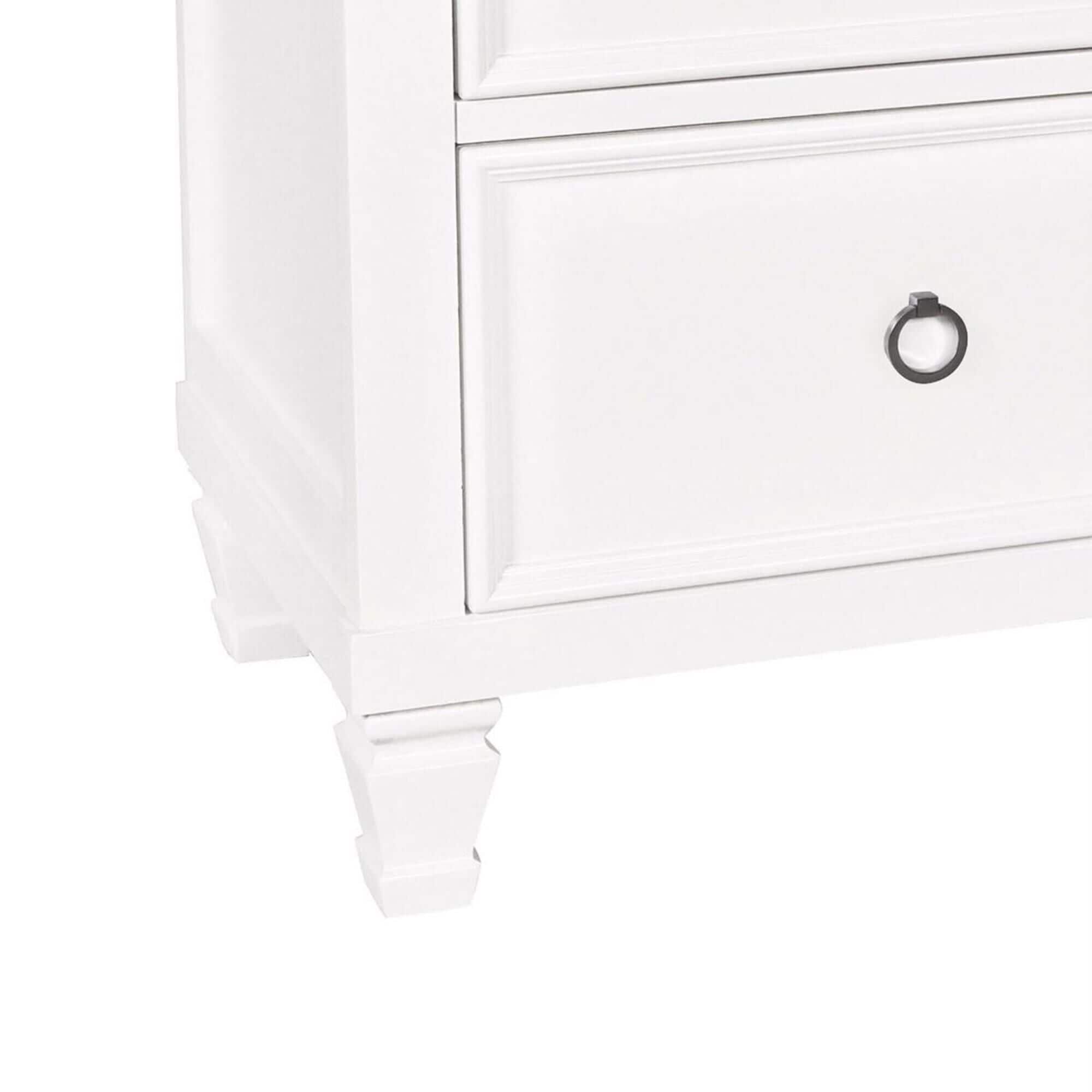 New Heritage Design Tamarack 2 Drawer Nightstand in White NFM