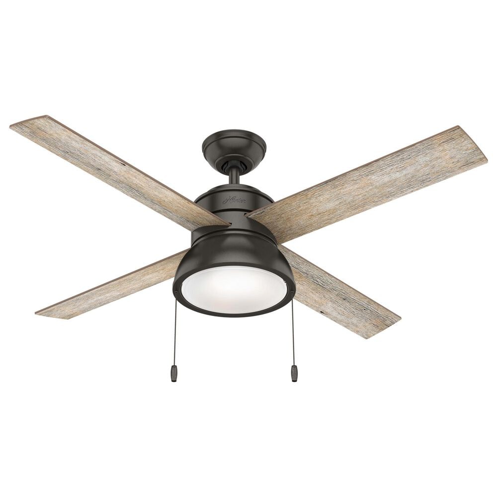 Hunter Loki 52" Ceiling Fan with LED Lights in Noble Bronze, , large