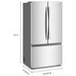 Whirlpool 24.3 Cu. Ft. Counter Depth 3-Door French Door Refrigerator in Fingerprint-Resistant Stainless, , large