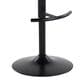 LumiSource Renee Adjustable Swivel Bar Stool with Cream Fabric Upholstery in Black (Set of 2), , large