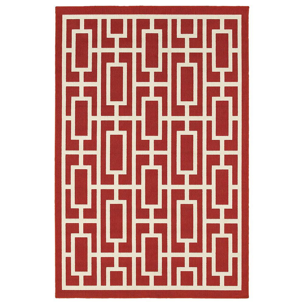 Oriental Weavers Meridian 7"10" x 10"10" Red Area Performance Rug, , large