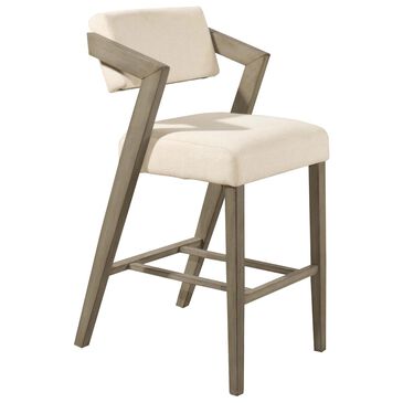 Richlands Furniture Snyder 26" Counter Stool with Ecru Seat in Aged Gray, , large