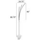 Lite Source Monita 3-Lite LED Arch Lamp in Black, , large