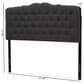 Baxton Studio Lucy Queen Panel Headboard in Dark Grey, , large