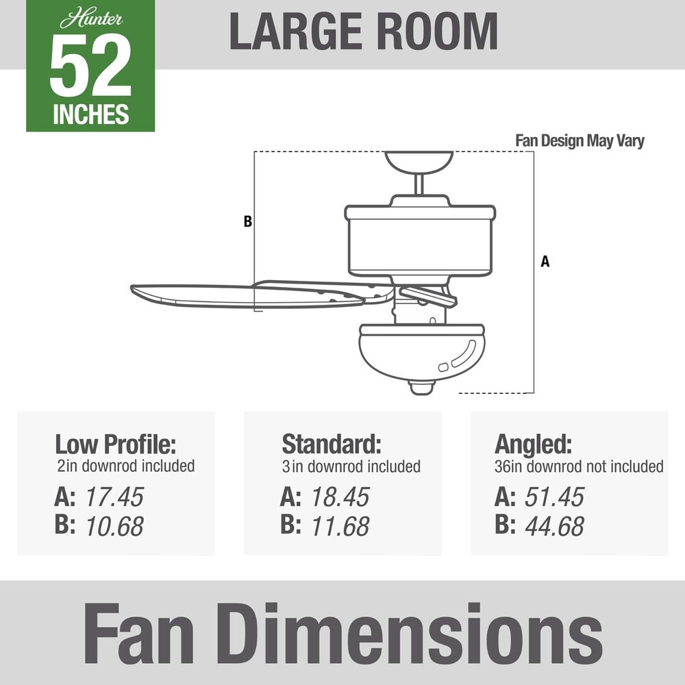 Hunter Newsome 52&quot; Ceiling Fan with Lights in Fresh White, , large