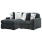 Ashley Midnight-Madness 2-Piece Left Facing Sectional with Chaise in Gunmetal, , large