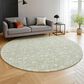 Dalyn Rug Company Soft Essentials Floral Celery 8" Round Indoor/Outdoor Area Rug, , large