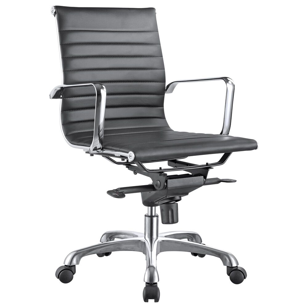 Moe's Home Collection Omega Swivel Office Chair in Black, , large
