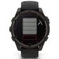 Garmin Fenix 8 Sapphire AMOLED Smartwatch 43mm Carbon Gray DLC Titanium Case with Black and Pebble Gray Silicone Band, , large