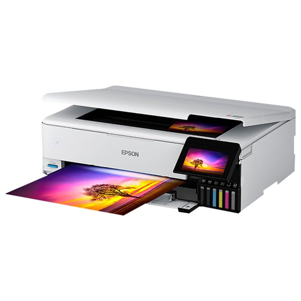 Epson EcoTank Photo ET-8550 All-in-One Wide-Format Supertank Printer in White, , large