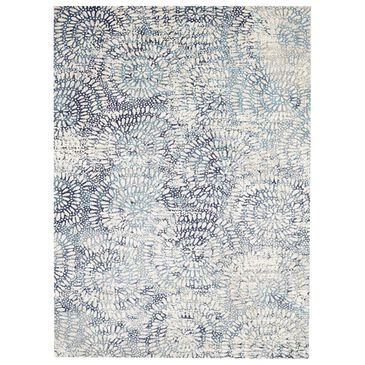 Drew and Jonathan Home Expressions Imprinted 91671-60110 5" x 8" Aqua Area Rug, , large