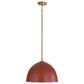 Golden Lighting Shepard 1-Light Pendant with Russet Clay Shade in Modern Brass, , large