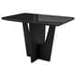 Rta Products Llc Compact Italian Style Dining Table with Painted Glass Top in Black, , large