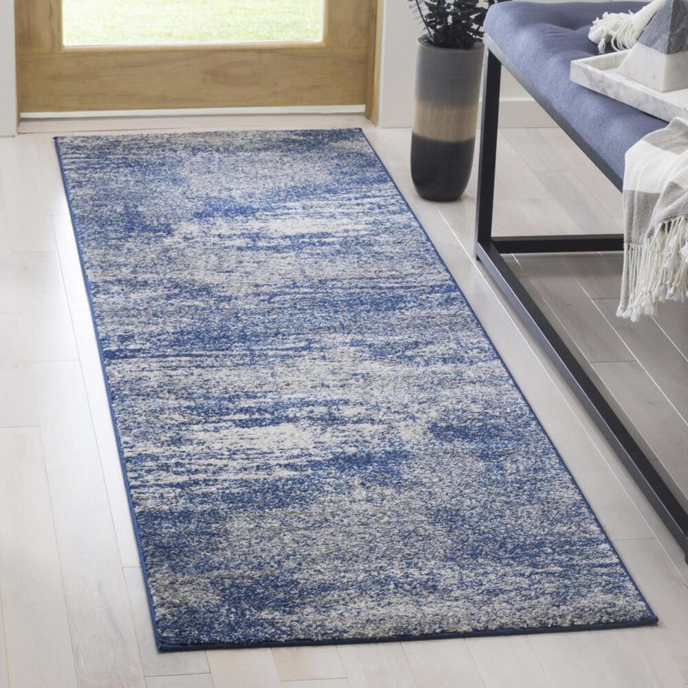 Safavieh Evoke EVK272A-29 2&#39;2&quot; x 9&#39; Navy and Ivory Runner, , large