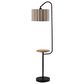 Adesso Caldwell Floor Lamp in Black and Natural, , large