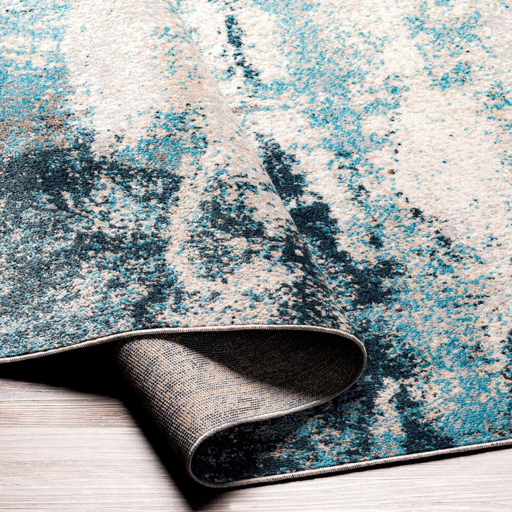 Surya Lavadora LVR2313 5&#39;3&quot; x 7&#39; Ink Blue, Navy, Light Gray, Light Beige and Cream Area Rug, , large