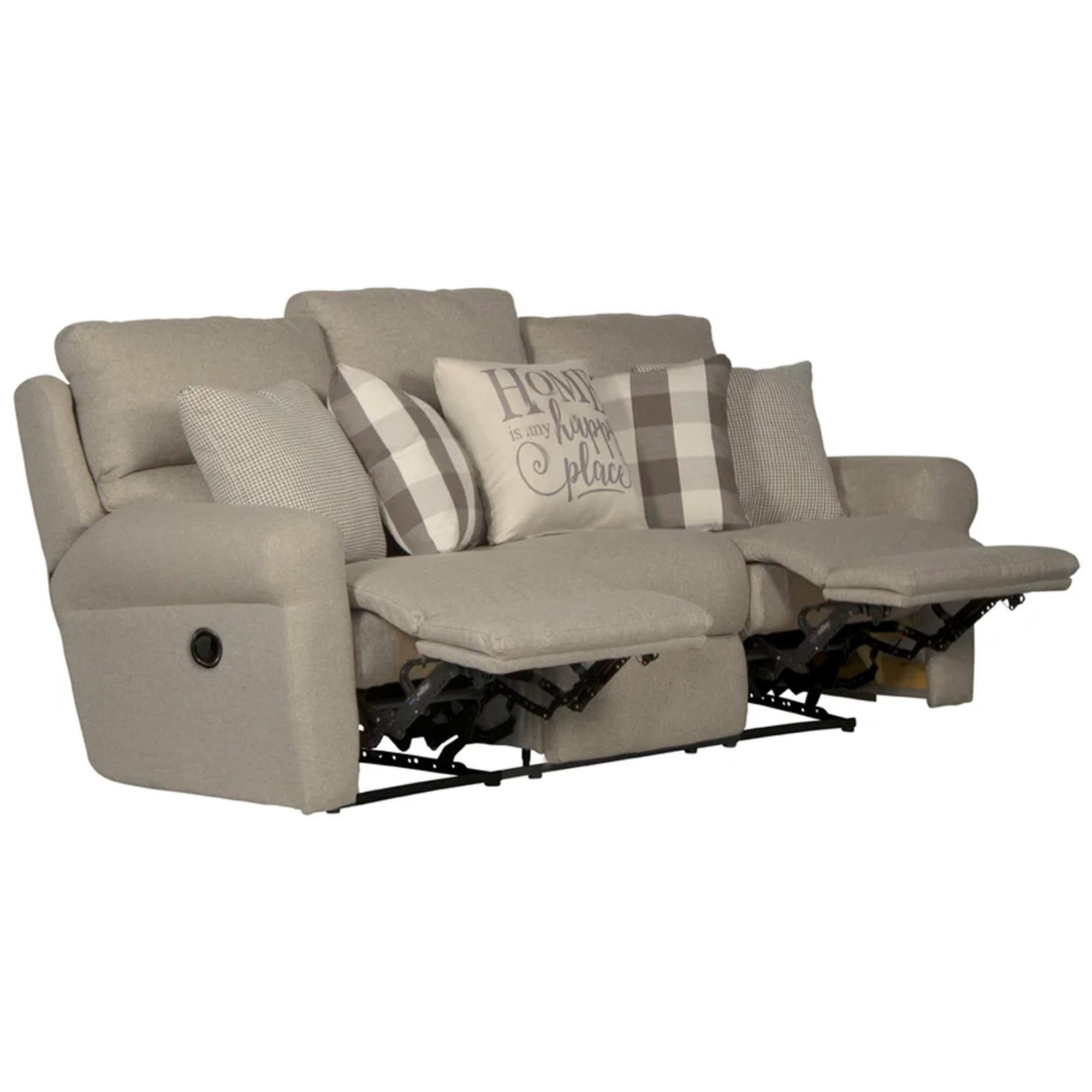 Catnapper Westport Lay Flat Manual Reclining Sofa in Bisque NFM