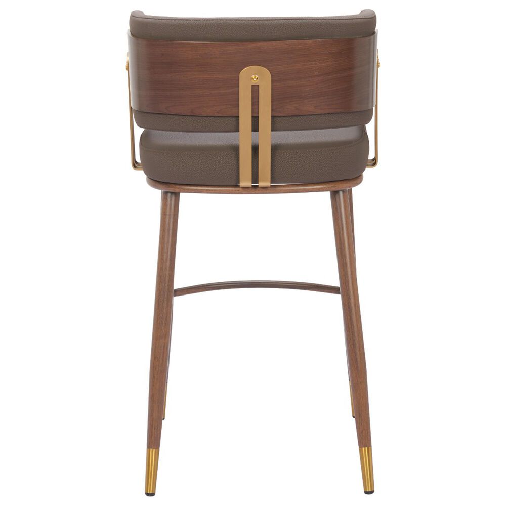 Zuo Modern Brew Barstool in Brown &amp; Walnut, , large