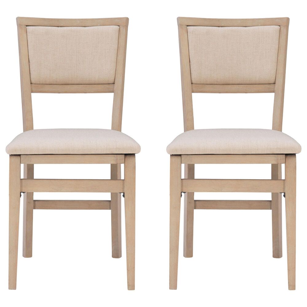 Linon Home Decor Keira Folding Chair in Grey Wash (Set of 2), , large